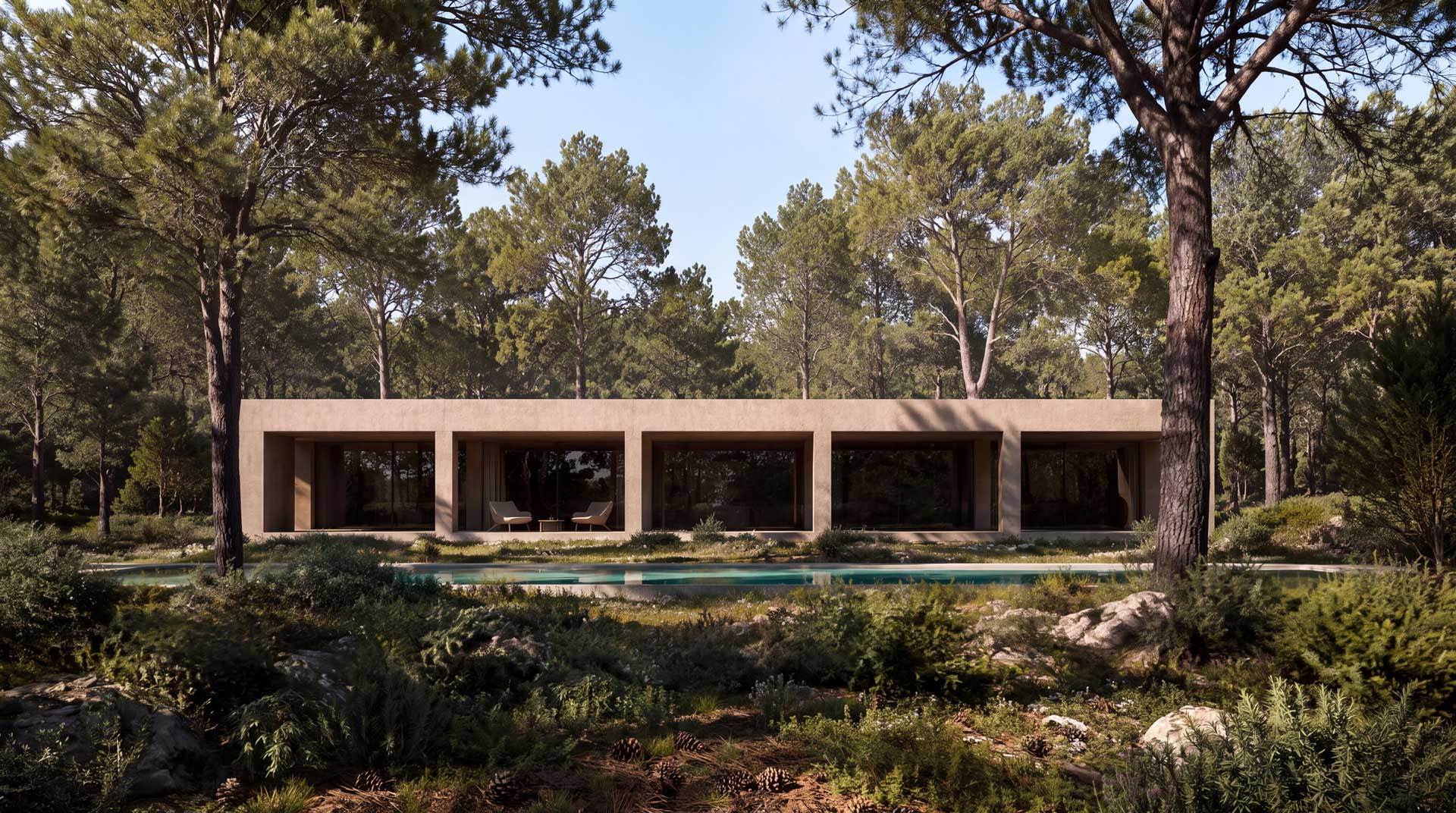 Casa entre pins